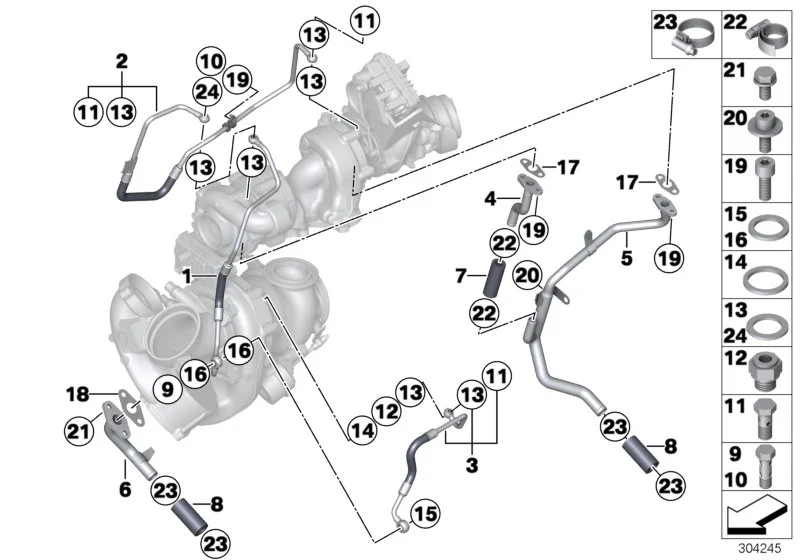 BMW Dichtring E70 E71 F01 F02 F10 F11 F15 F16 11428570844