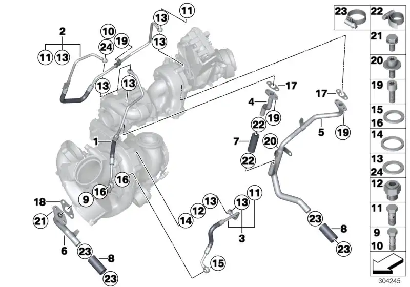 BMW Dichtring E70 E71 F01 F02 F10 F11 F15 F16 11428570844