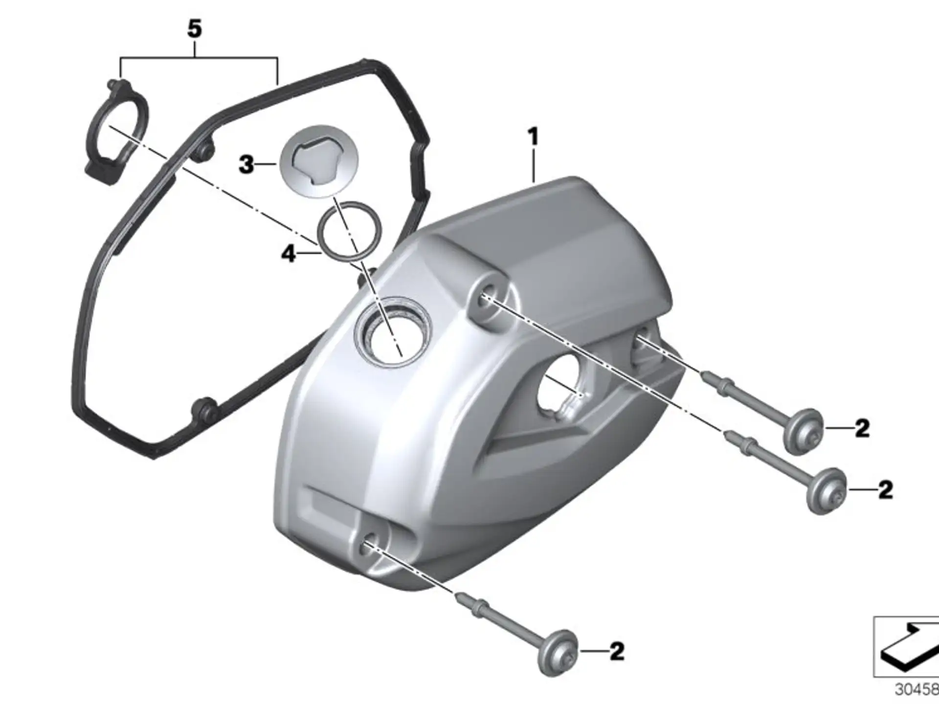 BMW Zylinderkopfhaube granit-grau rechts K50 11128549466