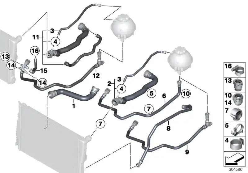 BMW Kühlmittelschlauch F25 17128571613 - Bildposition 01