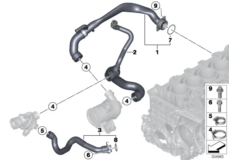 BMW Vorlaufleitung F31 F33 F34 F36 11537598237 - Bildposition 01