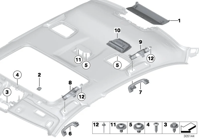 BMW Haltegriff hinten rechts F10 F11 F15 F85 51168052690