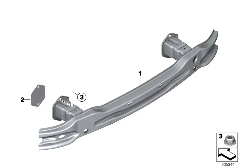 BMW Träger Stossfänger hinten F34 51127294886
