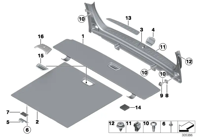 BMW Blende Ladekante F31 51477313333