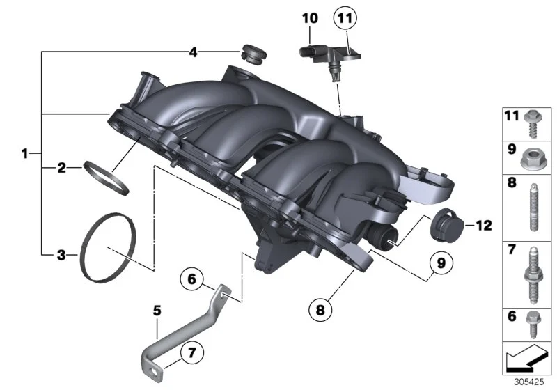 BMW Gummibuchse F20 F21 F30 F31 R55 R56 R57 R58 R59 R60 R61 11617593928