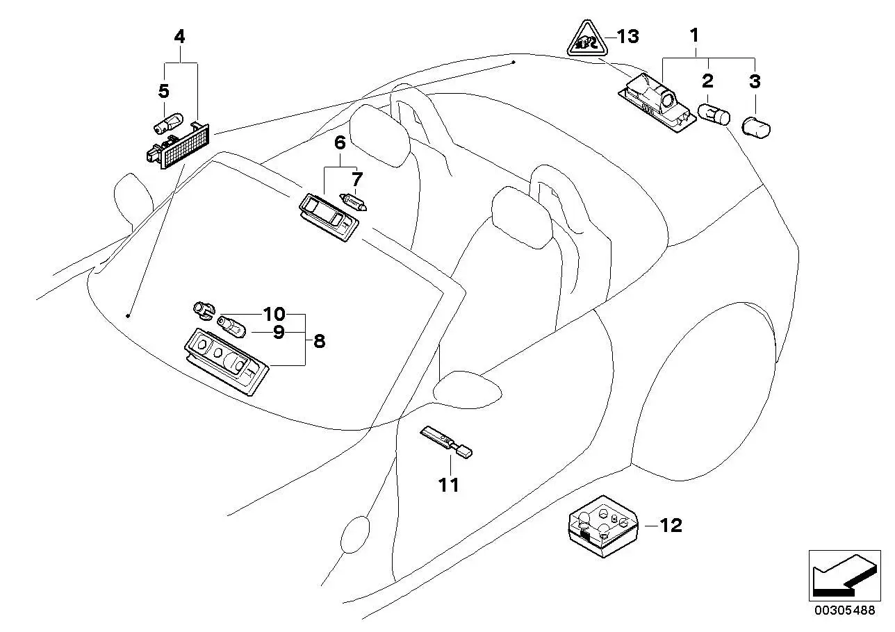 BMW LED-Modul Türverkleidung E52 E85 63316902239