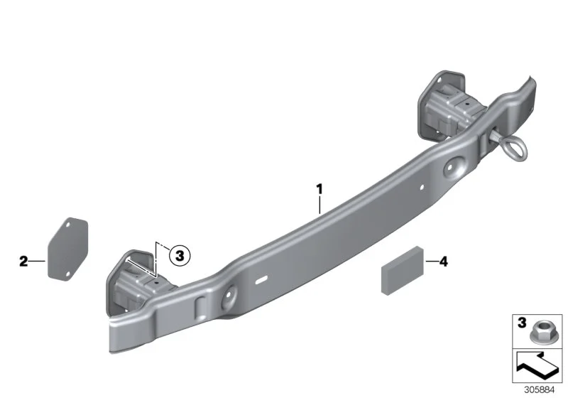 BMW Träger Stossfänger hinten F20 F21 51127240912