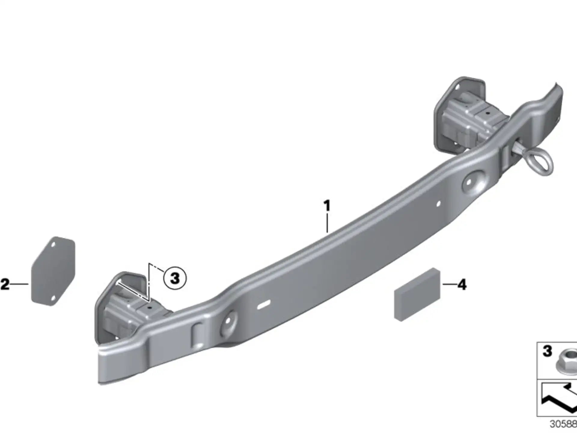 BMW Träger Stossfänger hinten F20 F21 51127240912