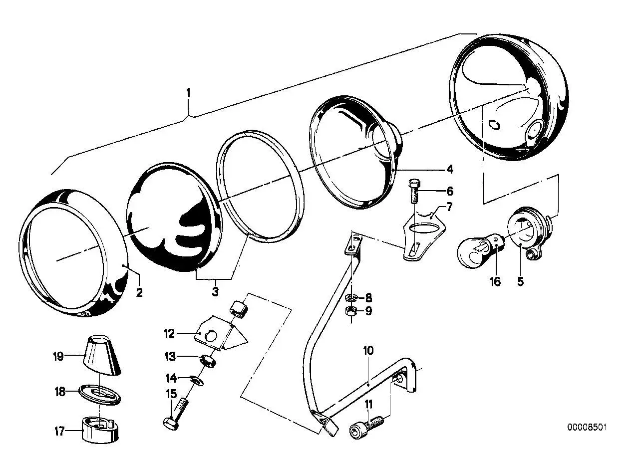 BMW Haltering R60 R75 R90 R45 R45T R65 R65T 63171243157