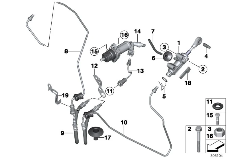 BMW Sechskantschraube E84 E89 E90 F10 F11 F20 F21 F22 F23 F25 F26 F30 F31 F32 F33 F34 F36 F39 F44 F45 F46 F48 F80 F82 F83 F87 F87N G01 G20 G21 G29 G30 G31 F54 F55 F56 F57 F60 07119907207