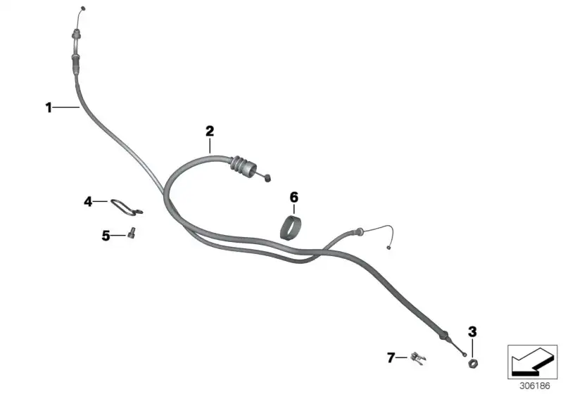BMW Gaszug 32738529854 - Bildposition 01