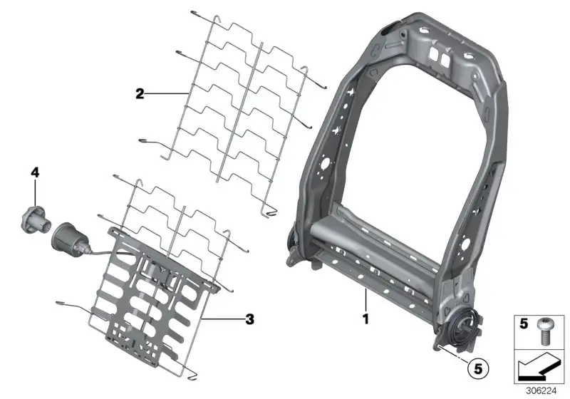 BMW Lordose links R60 52109809395