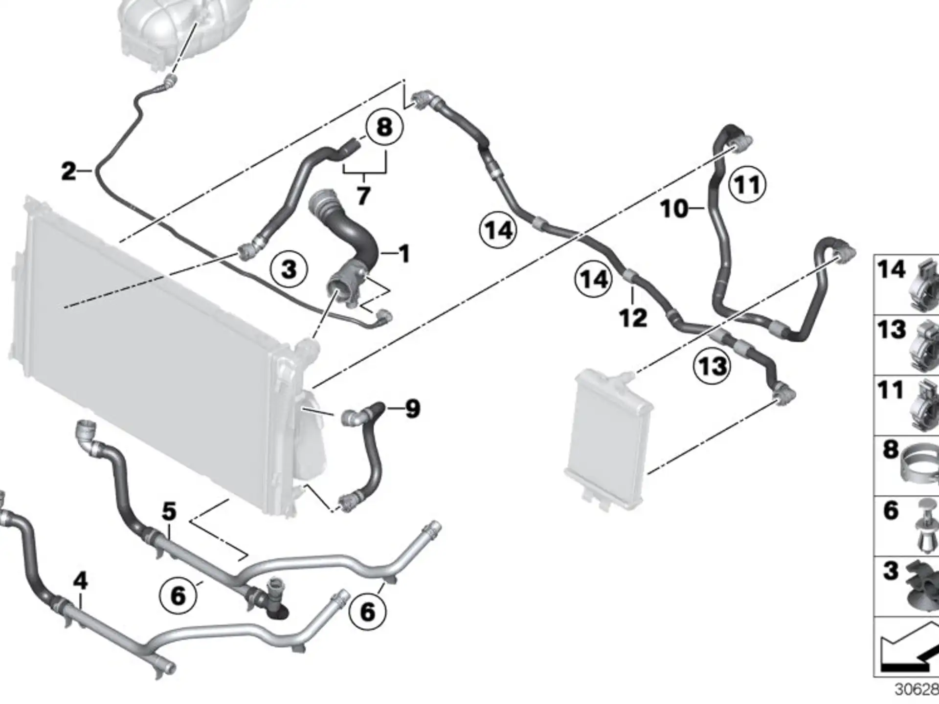 BMW Kühlmittelrohr F20 F21 F22 F23 F31 F32 F33 F34 F36 17127604544