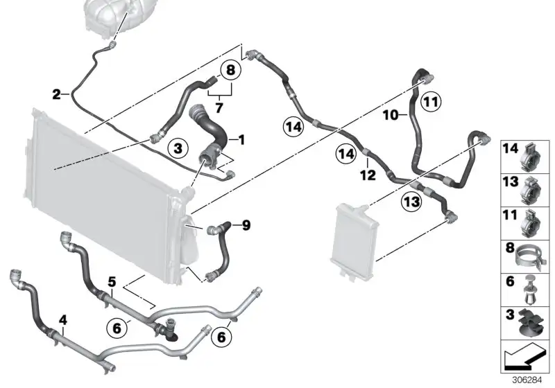BMW Schlauchschelle F22 F23 F31 F32 F34 F36 R50 R55 R56 R57 R58 R