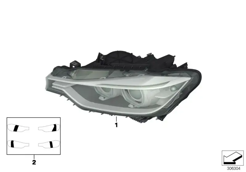 BMW Scheinwerfer links F31 63117259523 - 3er F30, 3er F31