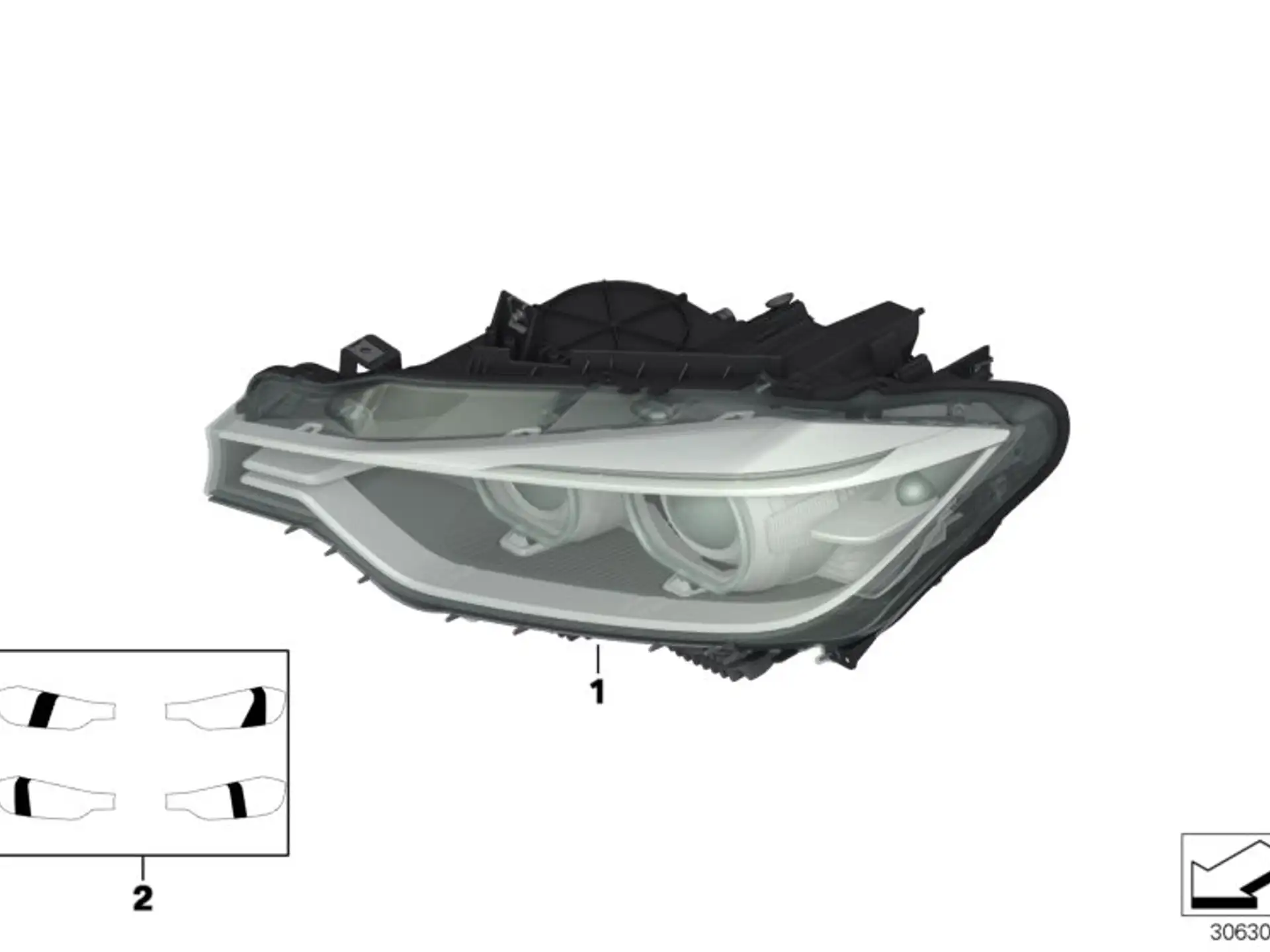 BMW Scheinwerfer rechts F31 63117259524