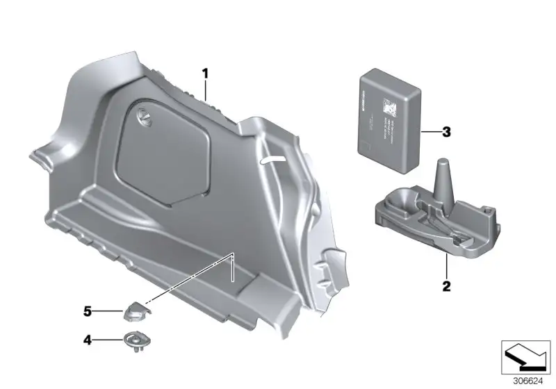 BMW Verkleidung Gepäckraum links F20 F21 51477238845 - Bildpositi