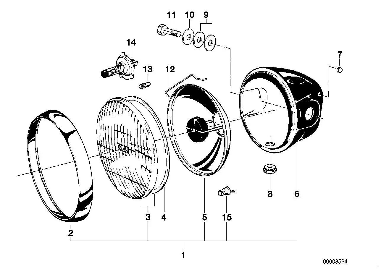 BMW Scheinwerfergehäuse 63122322413