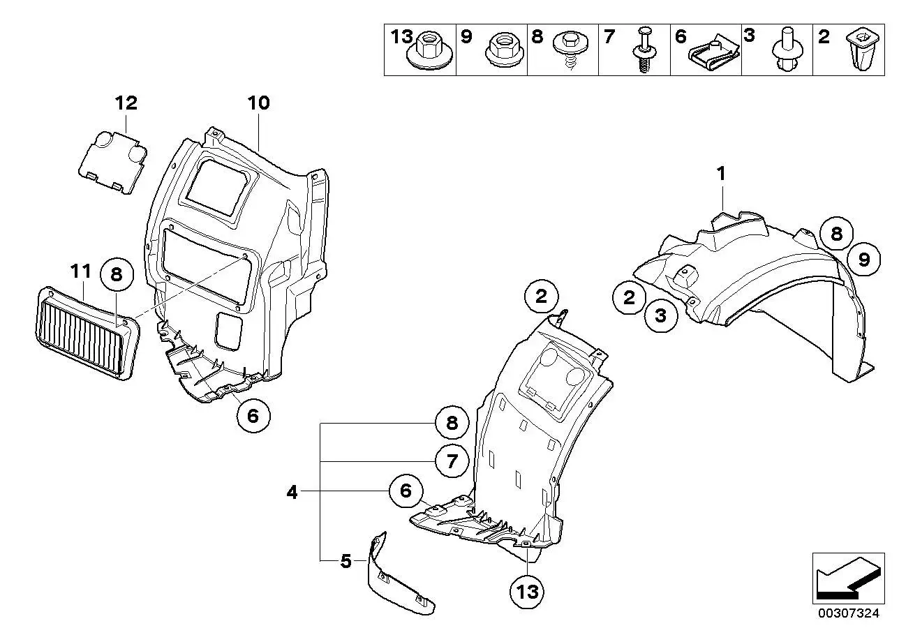 BMW Abdeckung Radhaus unten links E82 E88 51717180149