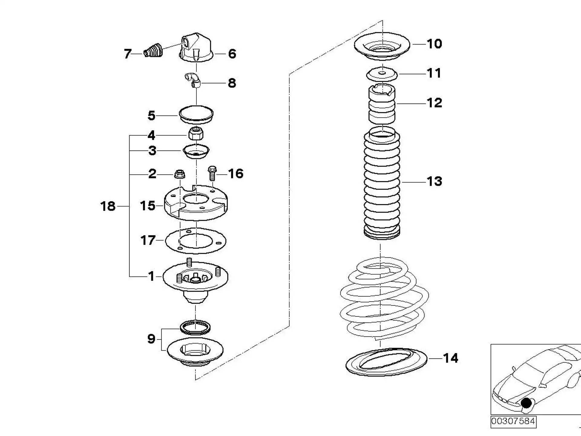 BMW Federunterlage unten E38 E52 31331094795