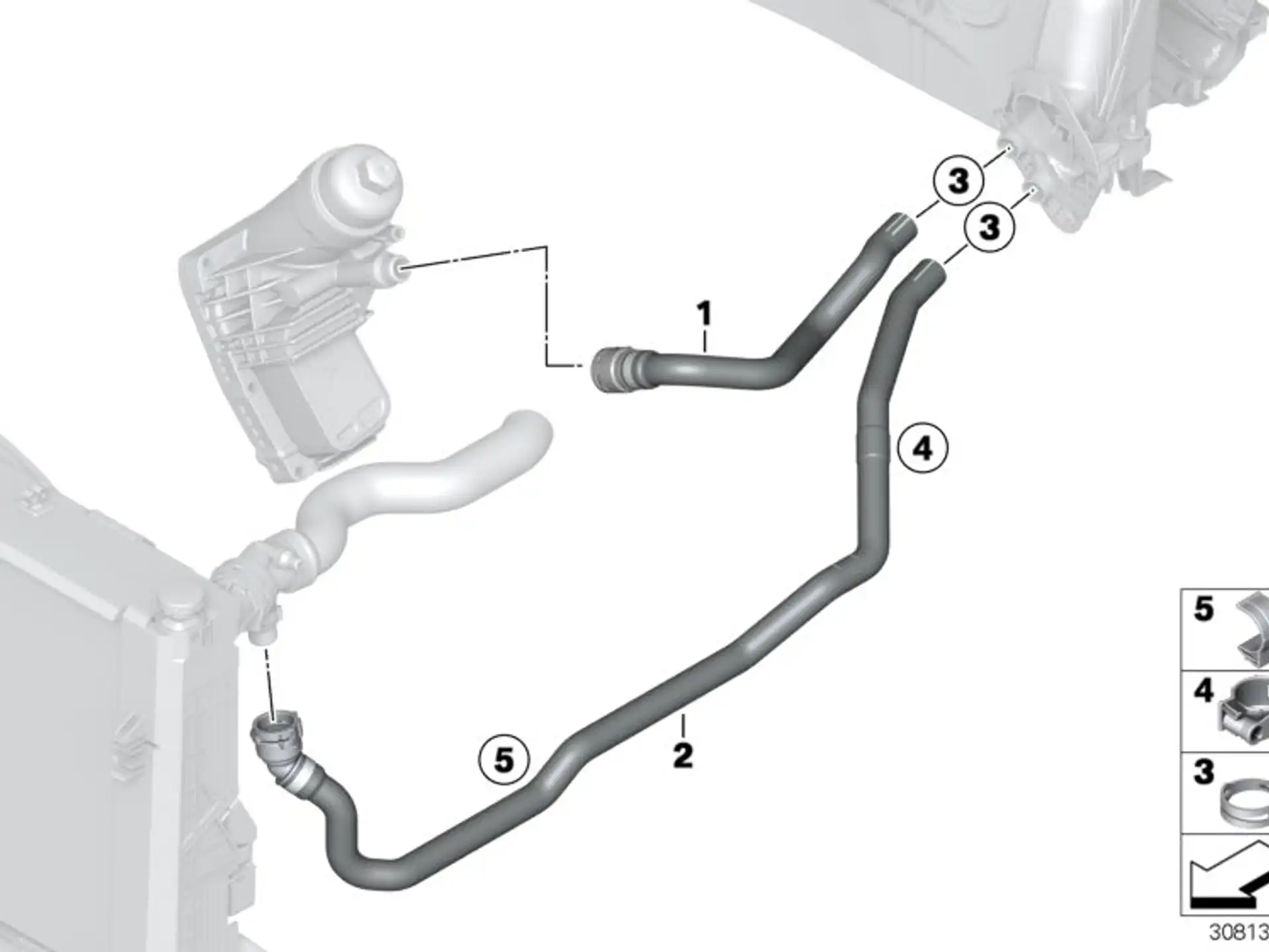 BMW Schlauch Heizkörper-Motorvorlauf F20 F21 F22 F23 F30 F31 F32 F33 F34 F36 64219243891