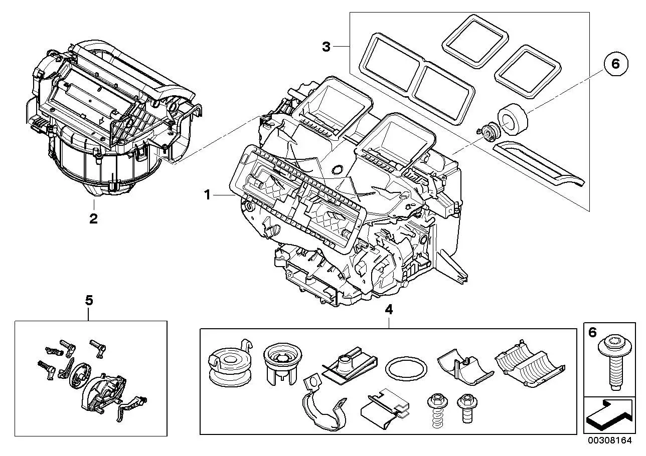 BMW Leergehäuse Heiz/Klimagerät E81 E82 E84 E87 E88 E90 E91 E92 E