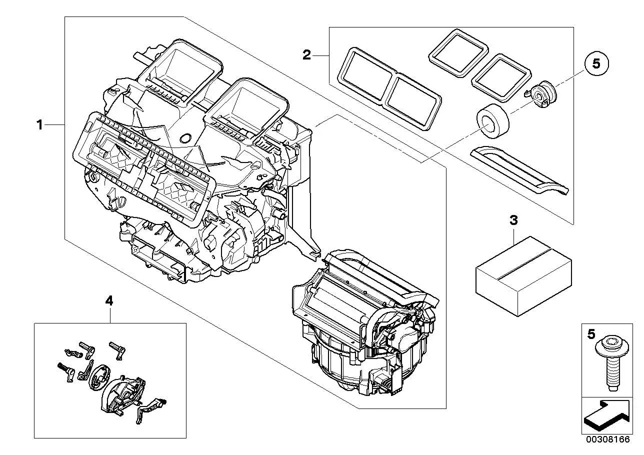 BMW Leergehäuse Heiz/Klimagerät E90 E91 E92 E93 64119190079 - 3er