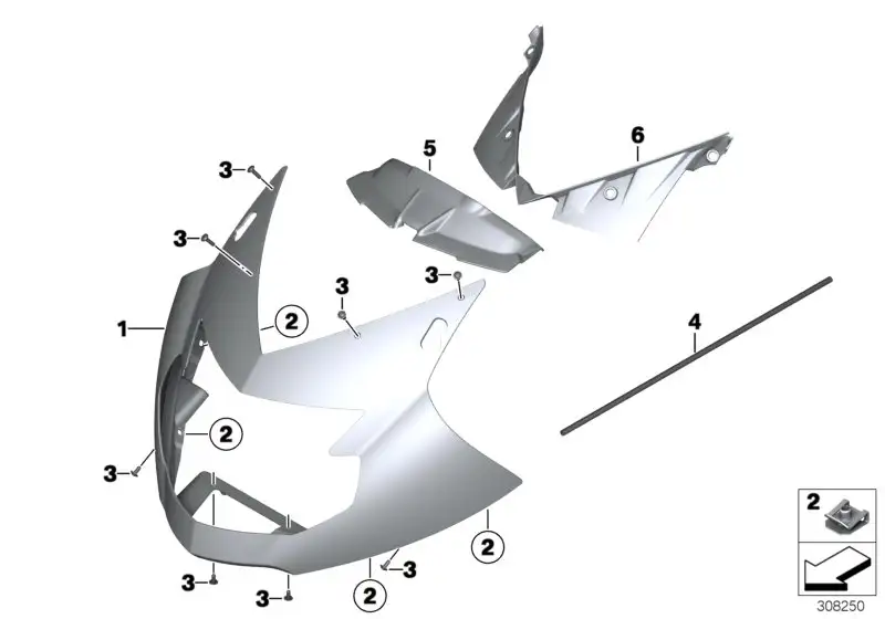 BMW Verkleidungsoberteil K40 46637678115