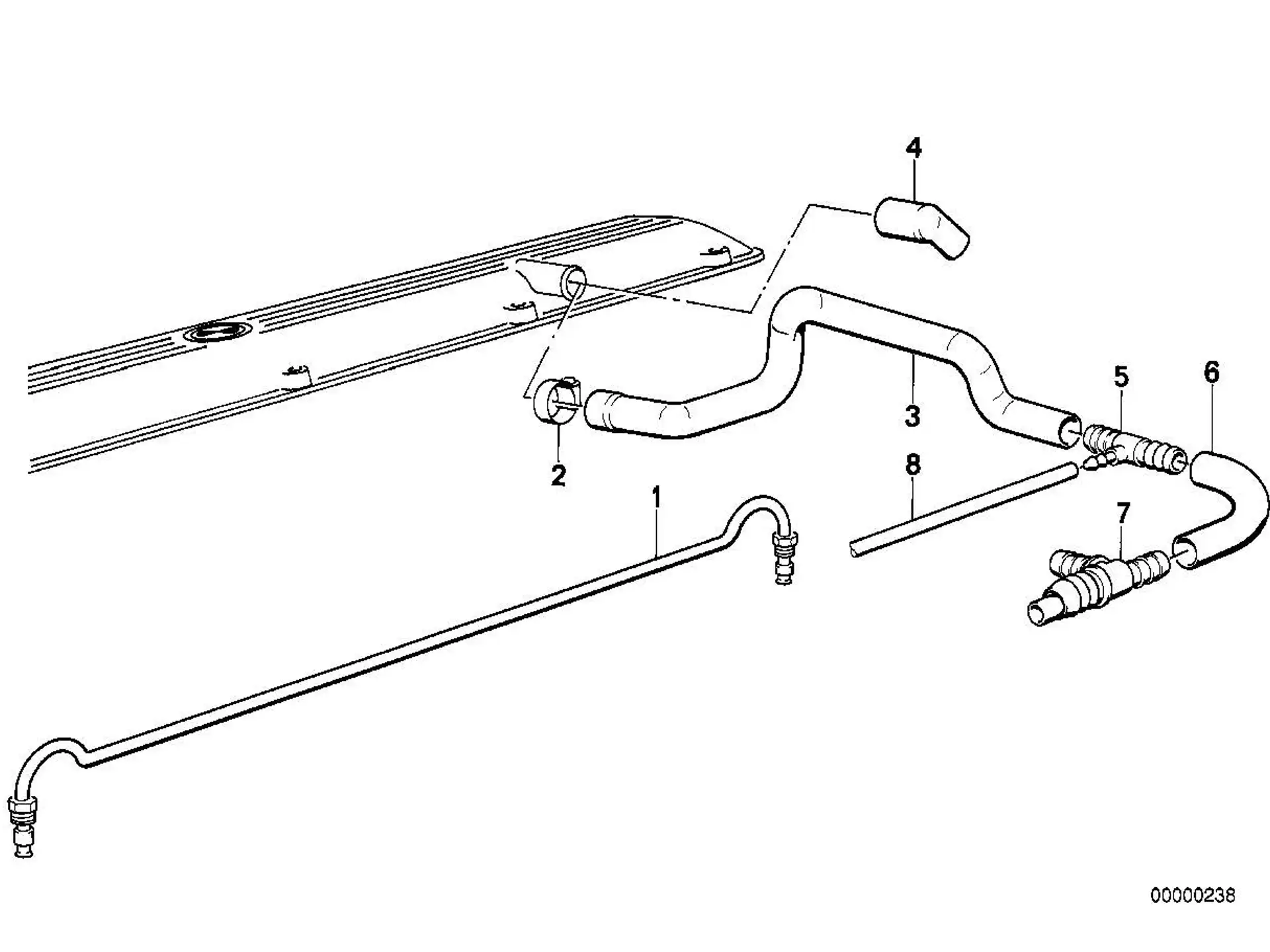 BMW Entlüftungsschlauch E28 E30 E34 11151708801