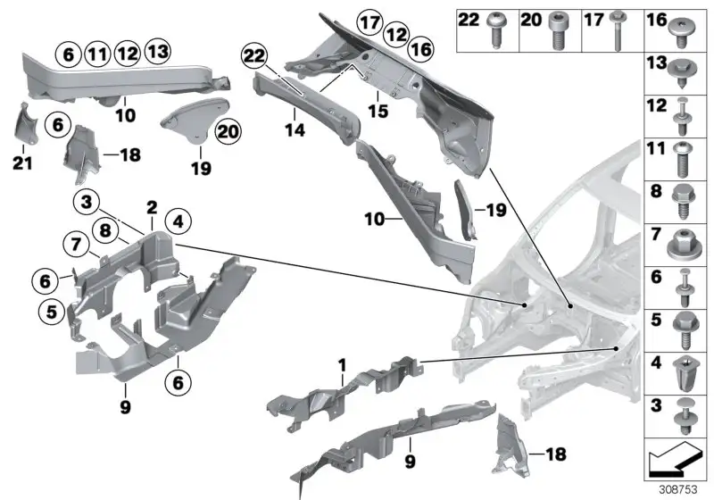 BMW Abdeckung Lenkgetriebe unten links E70 E71 E72 51757160239 -