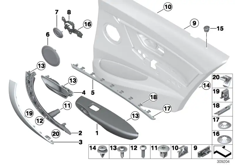BMW Träger Zuziehgriff hinten links 51427281467 - Bildposition 02