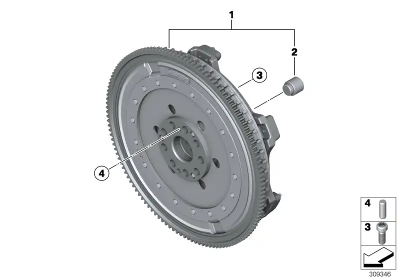 BMW Zweimassenschwungrad 21212284514