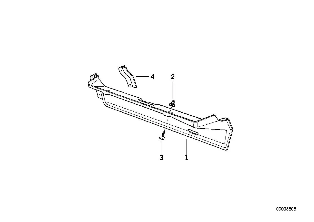 BMW Halter Abschlusswand Heizung E36 51711960656 - Bildposition 0