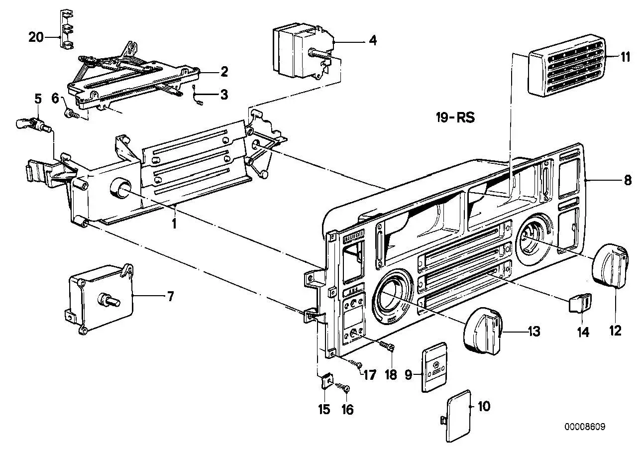 BMW Grundplatte E24 64111369614 - Bildposition 01
