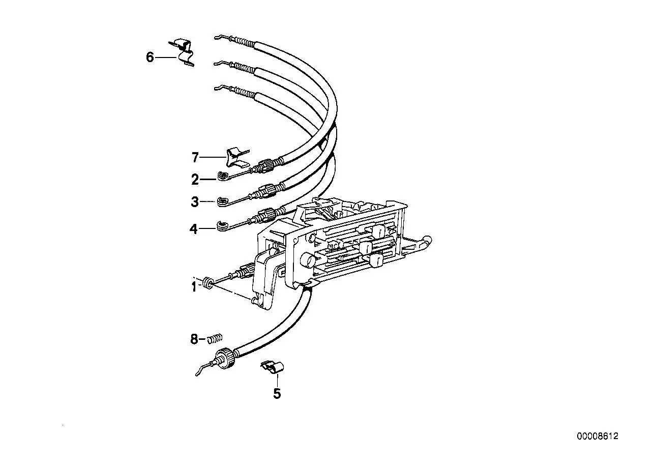 BMW Bowdenzug Temperatur 64111380524 - Bildposition 01