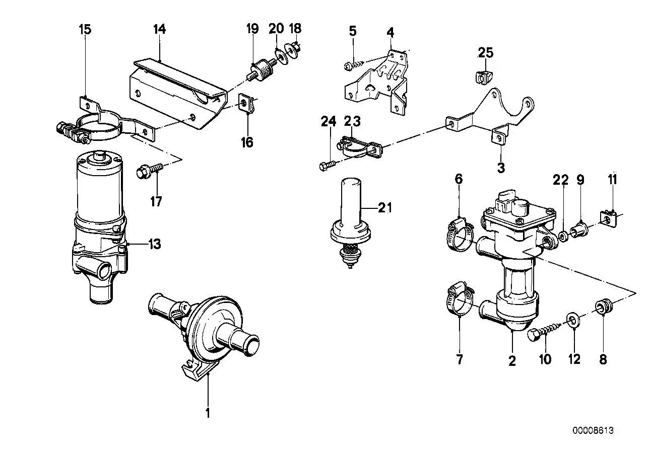 BMW Wasserventil E24 E28 64111373191