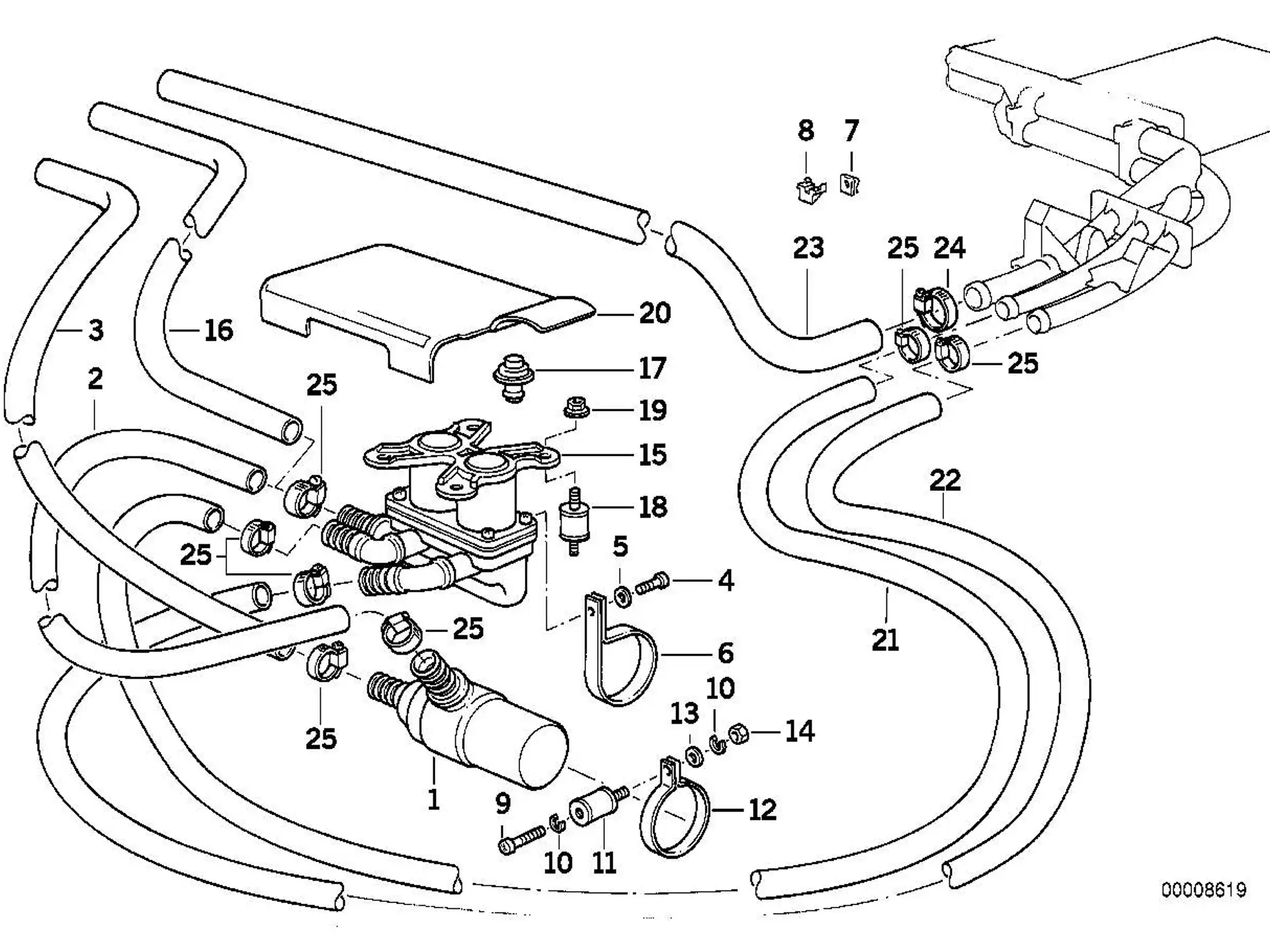 BMW Abdeckung E32 E34 64111388000
