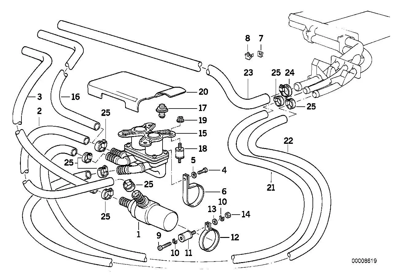 BMW Wasserventil E31 E32 E34 64118391417 - 5er E34, 7er E32, 8er