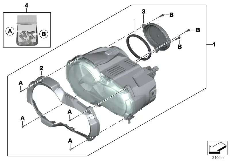 BMW Scheinwerferblende K50 K51 63128526010 - Bildposition 02