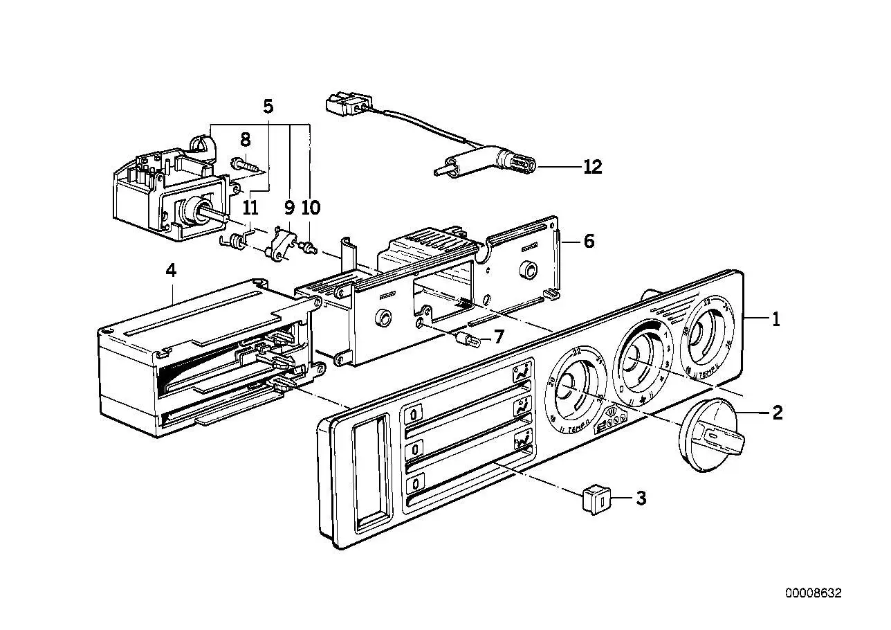 BMW Drehknopf Temperatur E34 64111384292 - Bildposition 02