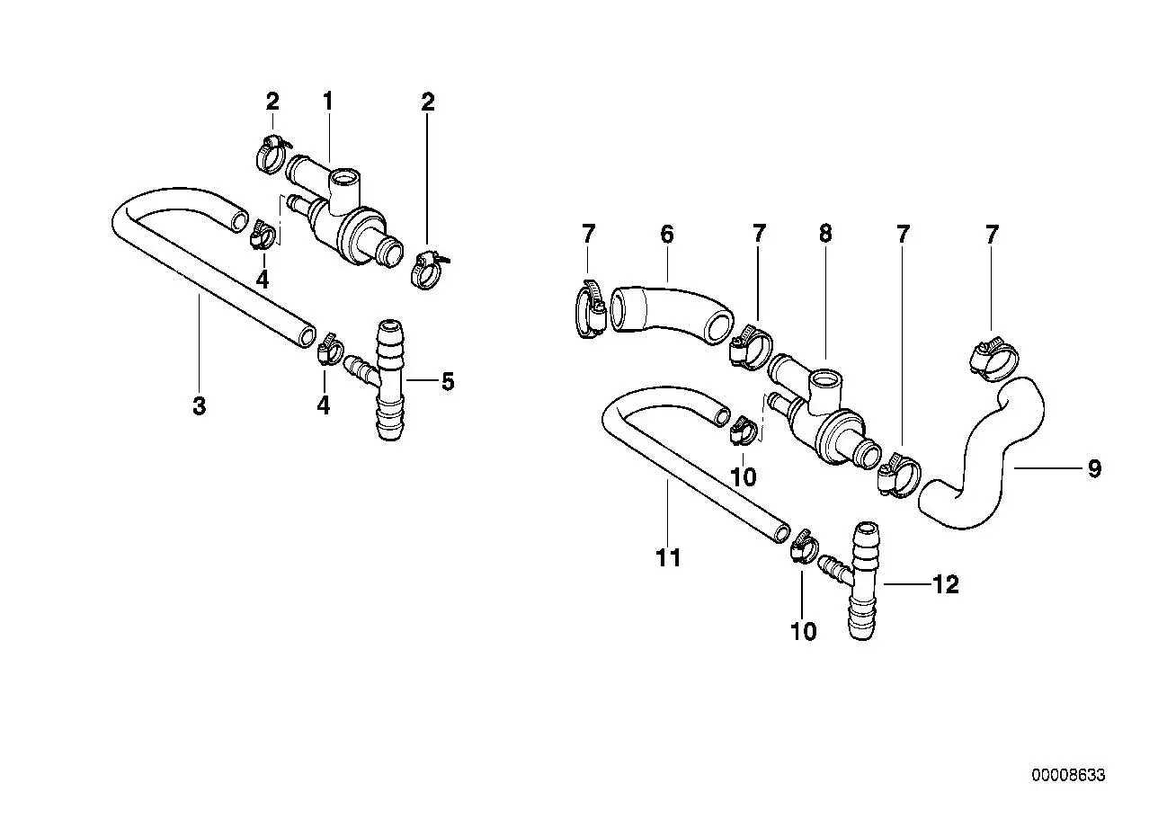BMW T-Stück 64118367832 - Z1 E30