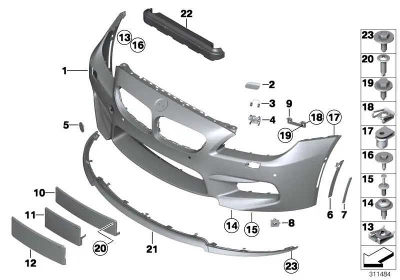 BMW Hebel links 51118050497 - 6er