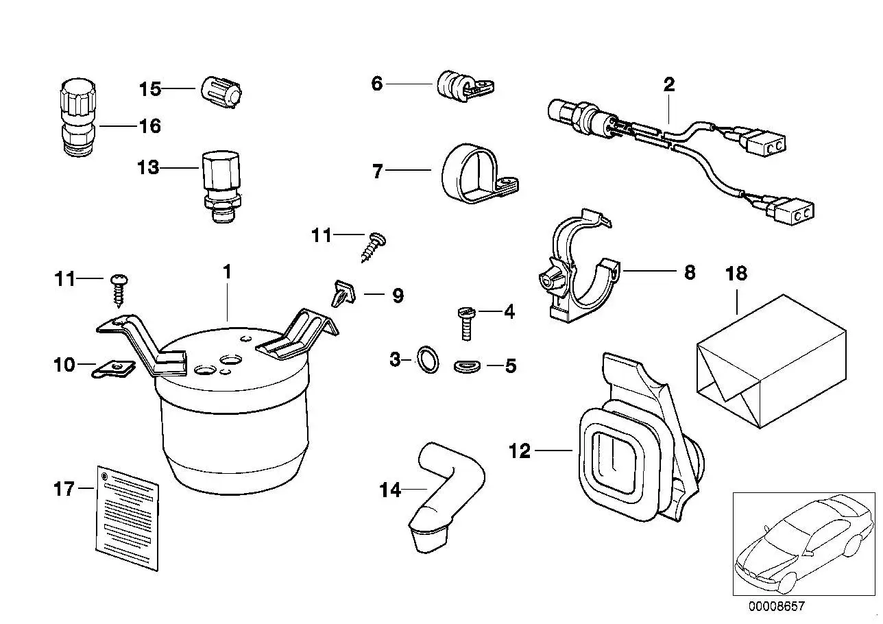 BMW Trocknerflasche E36 64538375754 - Z3 E36