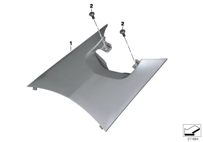 BMW Mittelabdeckung K19 46638556391