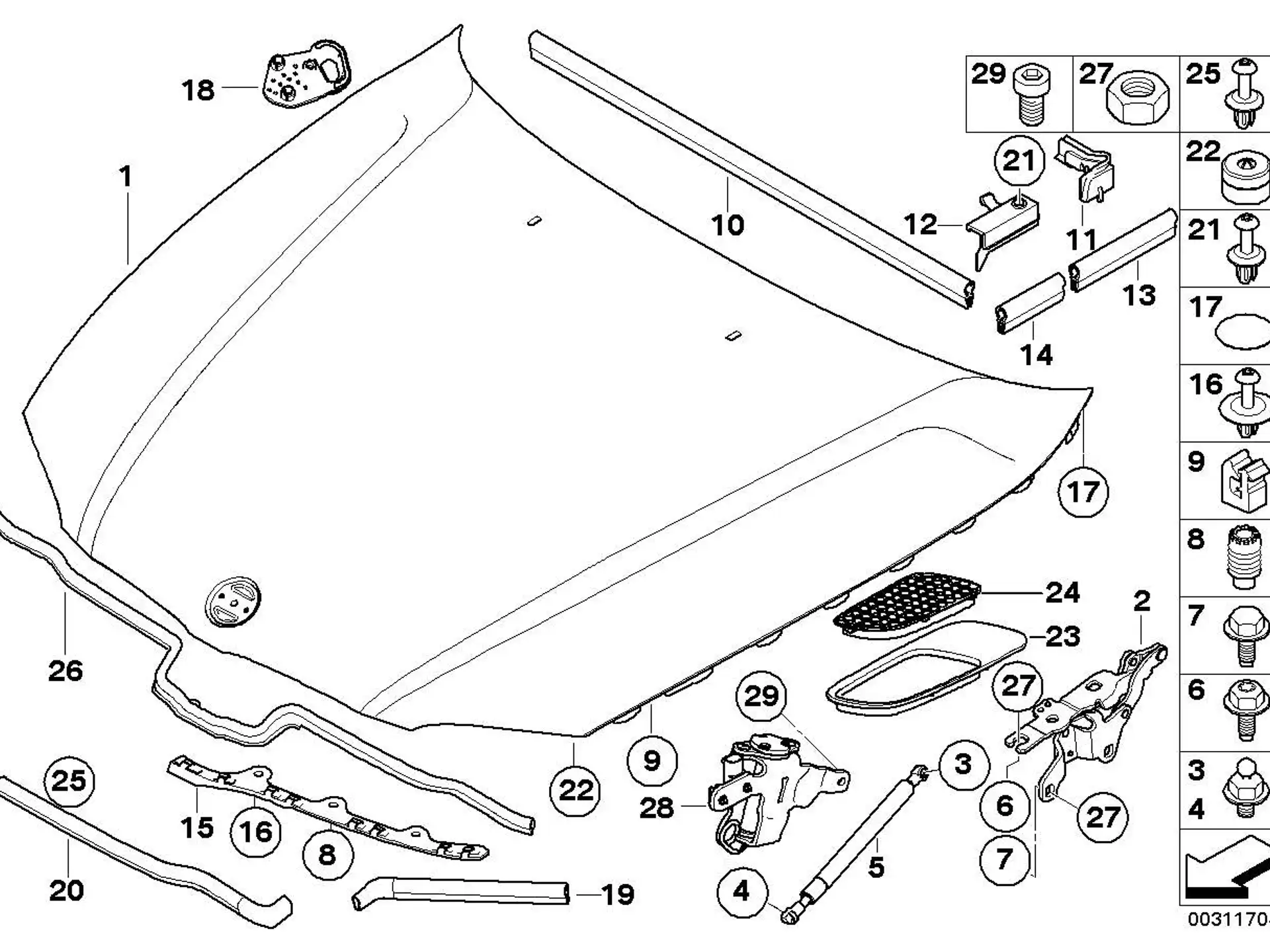 BMW Frontklappe E92 E93 41617168514