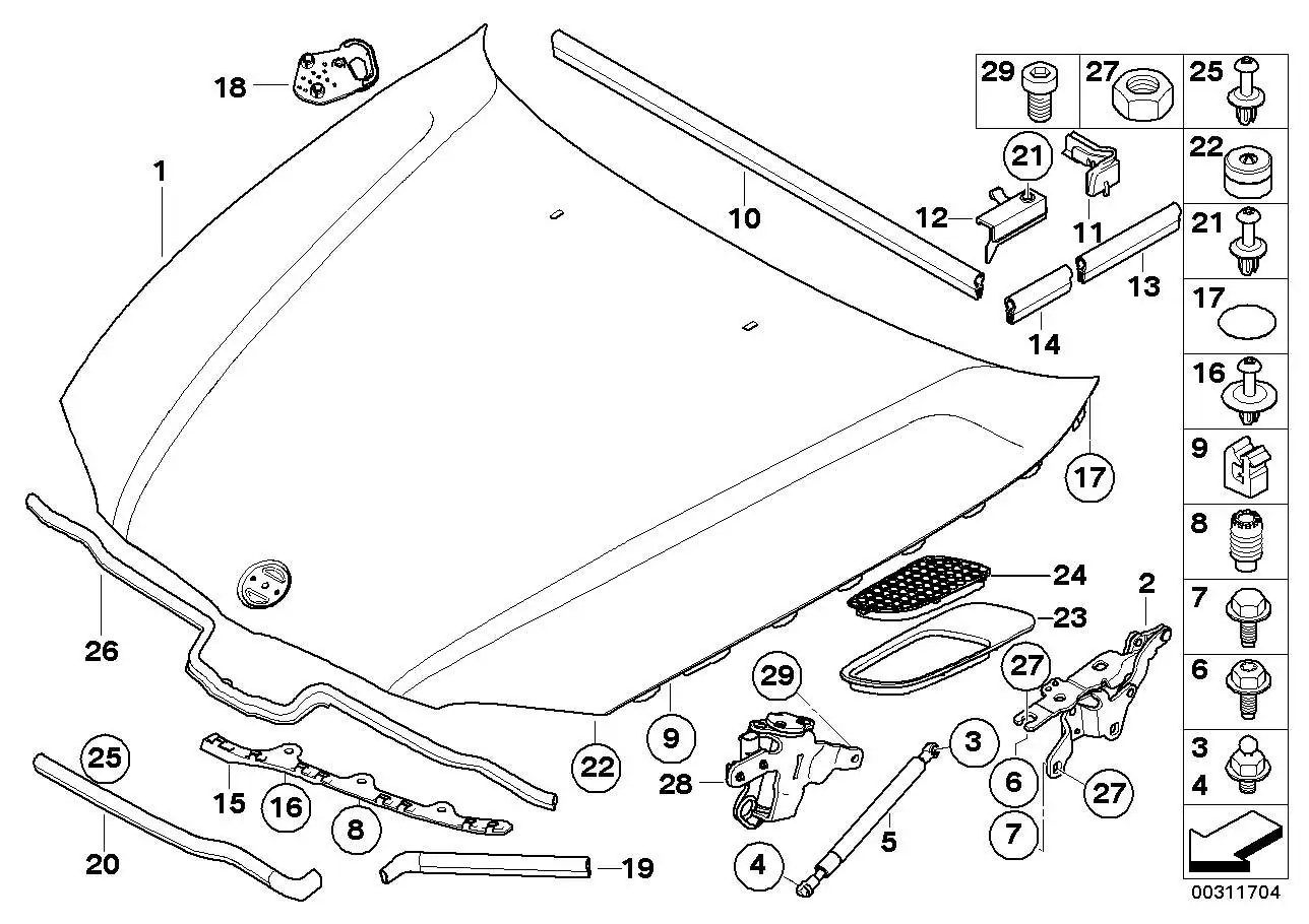 BMW Sechskantschraube mit Scheibe E81 E82 E84 E87 E88 E90 E91 E92