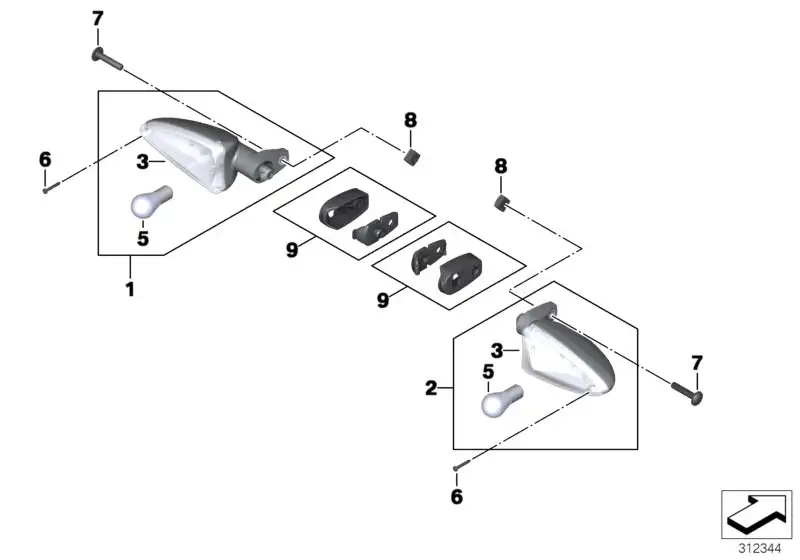 BMW Adapter Blinkerhalter 63237723439