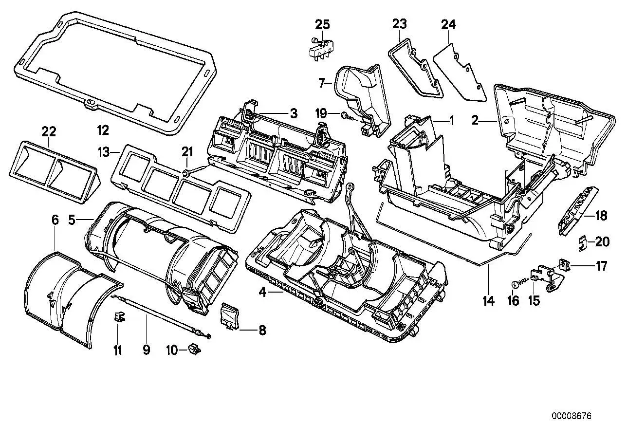 BMW Dichtrahmen E34 64118351170