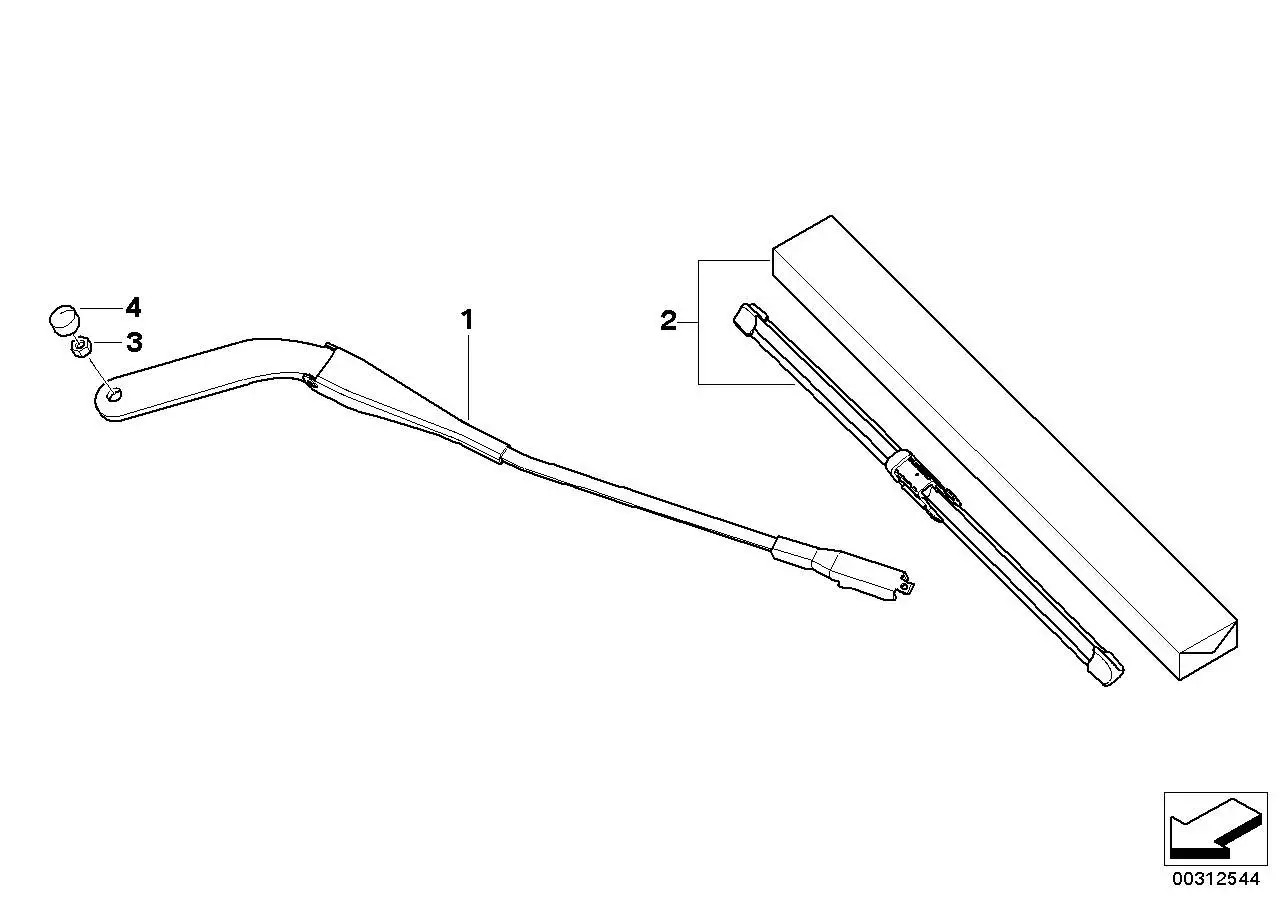 BMW Wischarm Beifahrerseite E81 E82 E87 E88 61619450004