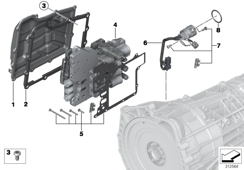 BMW Dichtung E82 E88 E89 E90 E92 E93 F06 F10 F12 F13 F80 F82 F83 F87 F87N 28607842856